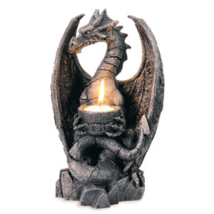 bougeoir dragon résine