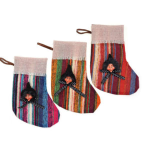 Chaussette avec tête de sorcière